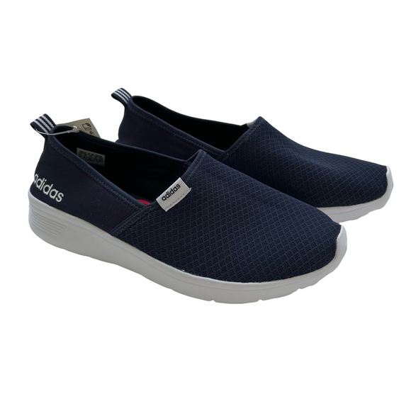 NEW Adidas Cloudfoam Neo Lite Racer Slip On Sneakers Size 10 Navy Blue Shoes - Picture 1 of 12